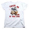 TOM AND JERRY MOVIE : CATCH ME IF YOU CAN WOMENS SHORT SLEEVE White LG Sale