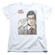 SUPERMAN : CLARK KENT COVER S\S WOMENS TEE WHITE SM For Sale