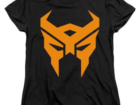 TRANSFORMERS : TERRORCON LOGO WOMENS SHORT SLEEVE Black LG Online Sale