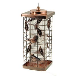 Bird Feeder, Tube, Squirrel-Resistant, Holds 1.75-Lbs. Supply