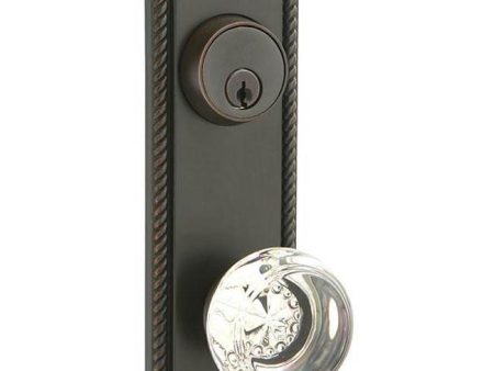 Emtek 7090BL Passage Single Keyed , Sideplate Locksets Rope 3-5 8  Center to Center Keyed , Bristol Knob Sale