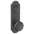 Emtek 7070BZRN Passage Single Keyed , Sideplate Locksets No.5 3-5 8  Center to Center Keyed , Bronze Round Knob Online now