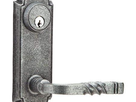 Emtek 7010J Passage Single Keyed , Sideplate Locksets No.5 3-5 8  Center to Center Keyed , Jamestown Knob Hot on Sale